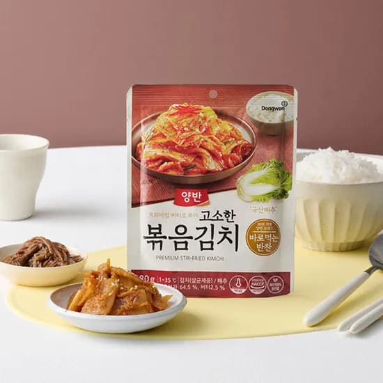 동원 양반 고소한 볶음김치 80g 5개