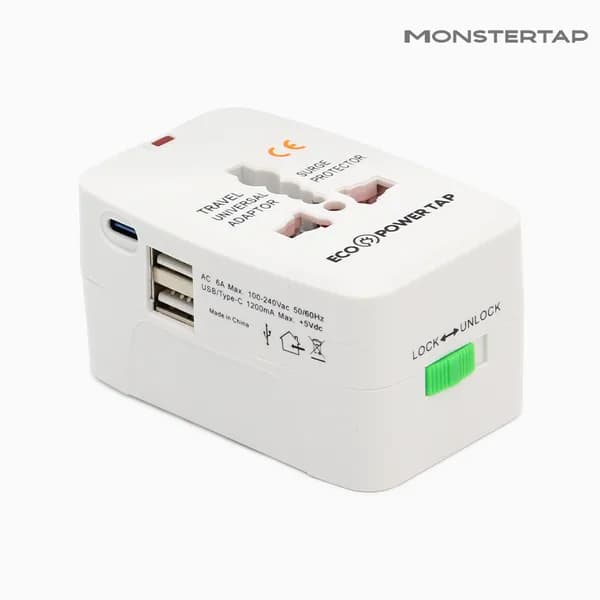 해외 여행용 멀티 어댑터 C타입 USB 충전 110V 화이트 1개 12,900원
