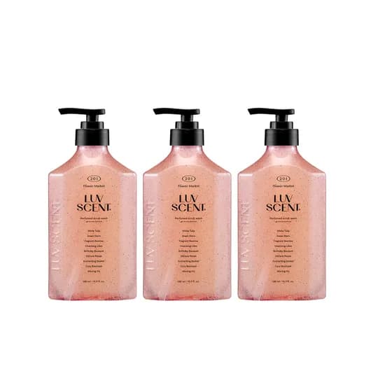 럽센트 스크럽워시 화이트 튤립향 500ml 3개