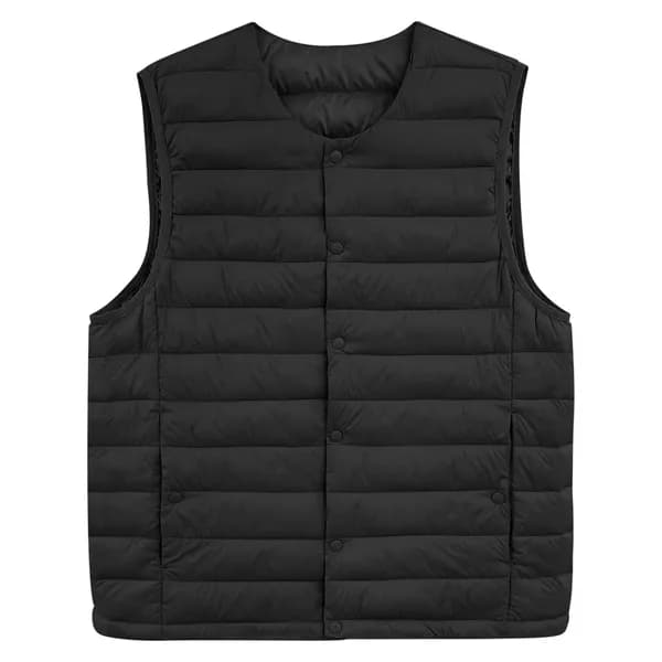 초경량 넥변형 다운라이크 패딩조끼 JW640 블랙 L