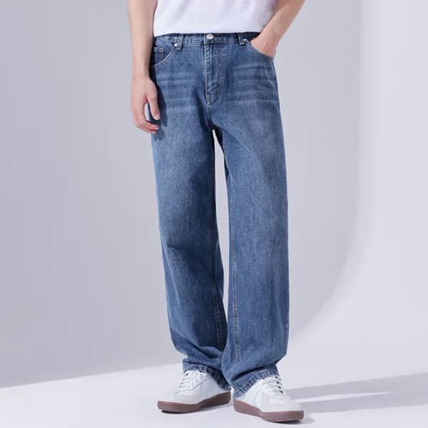 와이드 데님 팬츠 KD047 중청 2XL 숏 1장