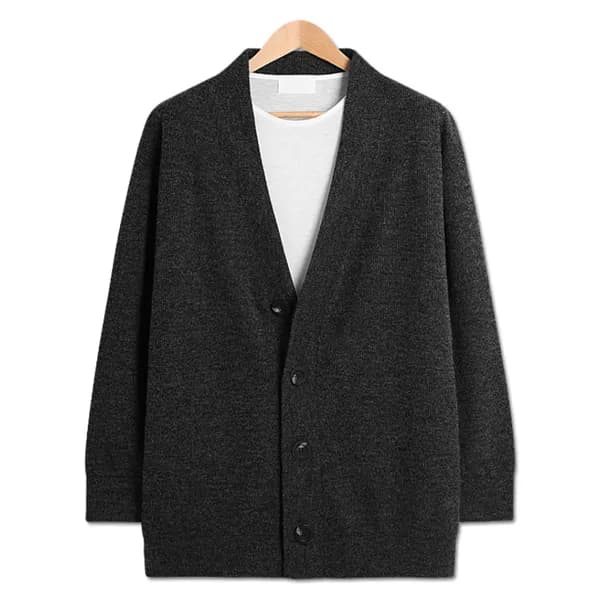 탑보이 남녀공용 심플 빅버튼 오버핏 가디건 LW017 챠콜 L 15,400원
