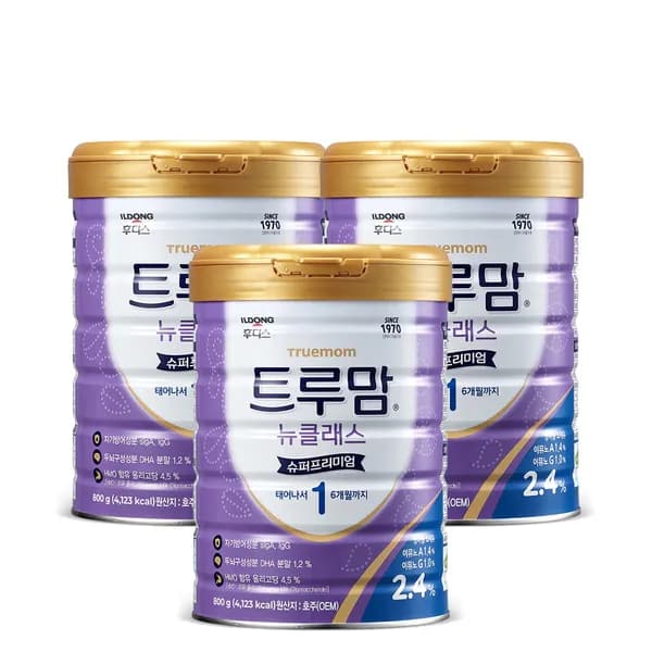 후디스 트루맘 뉴클래스 슈퍼프리미엄 1,800g, 3개