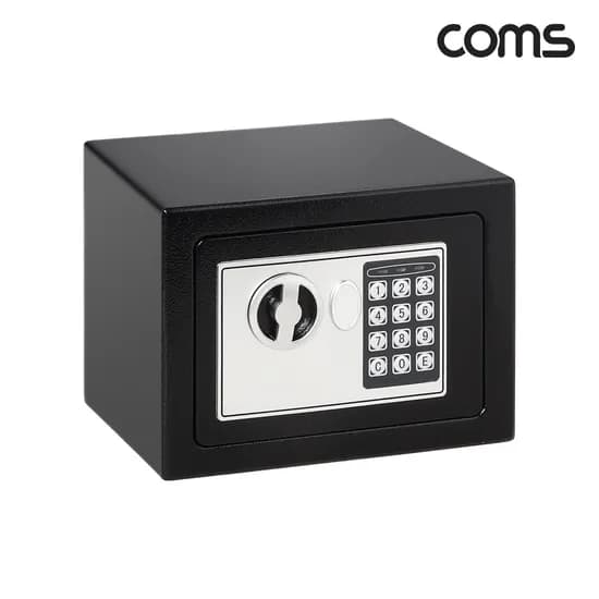 컴스 가정용 미니 스마트 금고 ST037 블랙 1개