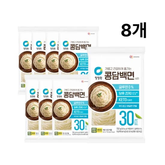 청정원 콩담백면 사리면 글루텐프리 150g 8개