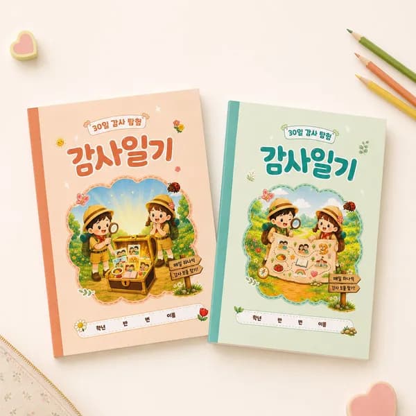 웰리너리 30일 감사 탐험 일기 연두색
