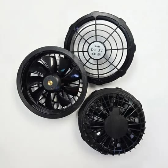 선풍기 조끼 점퍼용 10cm 빅팬 냉각 팬, DD-13518, 블랙, 2P, 1개