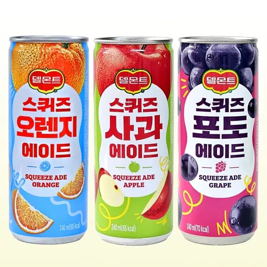 델몬트 스퀴즈 에이드 사과맛 10개 외 2종 240ml 1세트