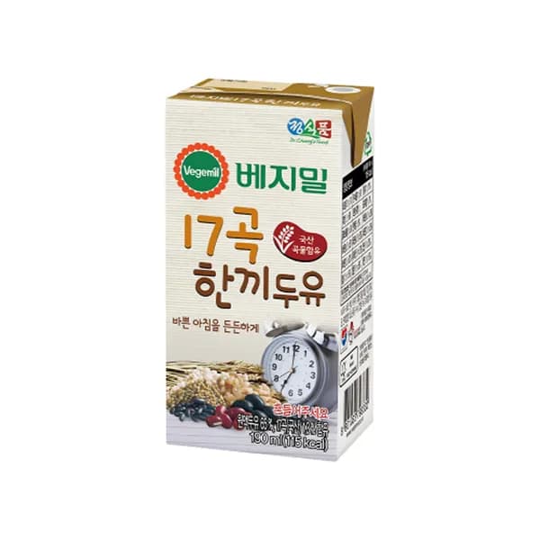 베지밀 17곡 한끼 두유 190ml 48개 27,500원