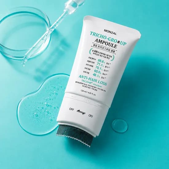 몽잘 트리코그로업 트리콤브러시 탈모증상완화 두피앰플 120ml 1개