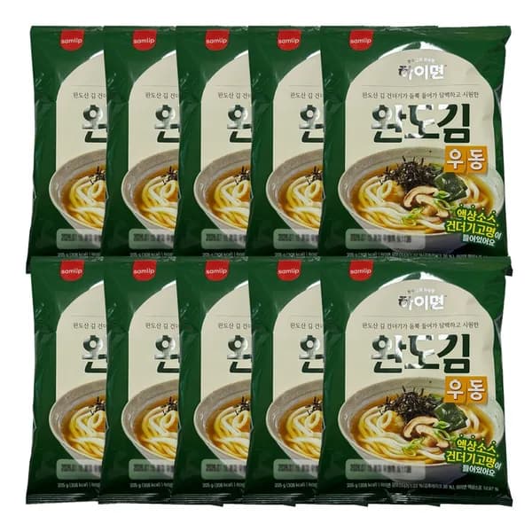 삼립 하이면 완도김우동 205g 10개