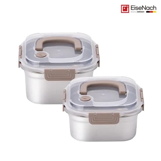 아이제나흐 304 스텐 에어홀 반찬용기 2종세트 1800ml+2500ml 1세트