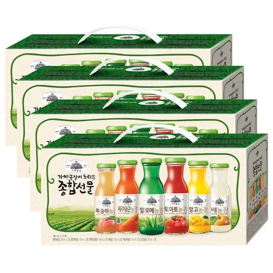 가야농장 종합음료세트 6종 180ml 48병