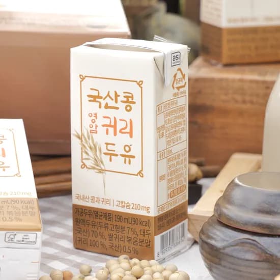 영암귀리부인 영암 귀리 두유 국산콩 190ml 16개입 5박스 39,900원