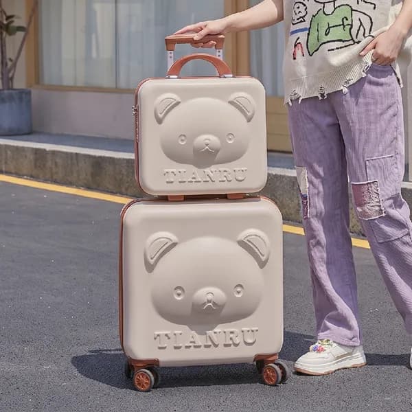 생활대가 곰돌이 20인치 캐리어 세트 베이지 65,900원