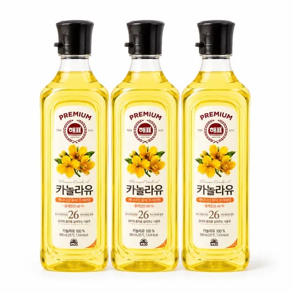 사조 카놀라유 900ml 3개