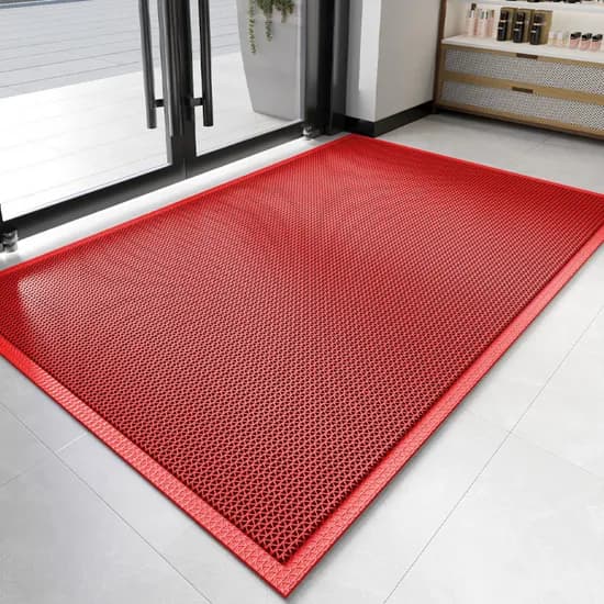 더존 컴퍼니 미끄럼 방지 현관 매트 레드 60cm x 90cm 1개