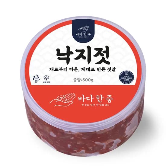 바다한줌 최상급 저염 낙지젓갈, 500g, 1개