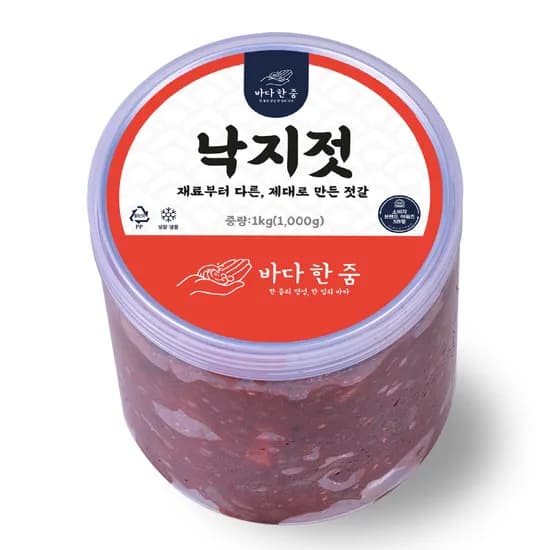 바다한줌 최상급 저염 낙지젓갈 1kg 1개