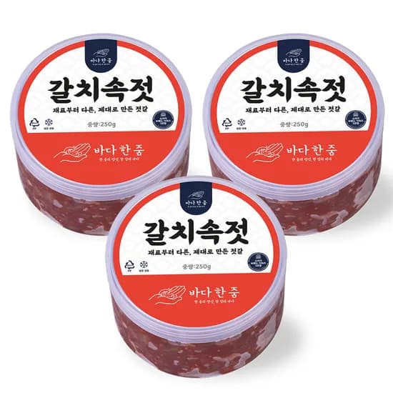 바다한줌 국내산 갈치속젓 저염 500g 3개