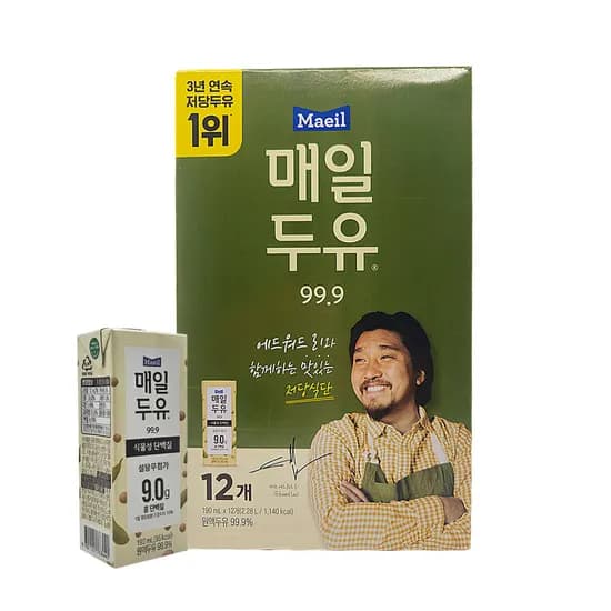 매일유업 매일두유 99.9 플레인, 190ml, 24개