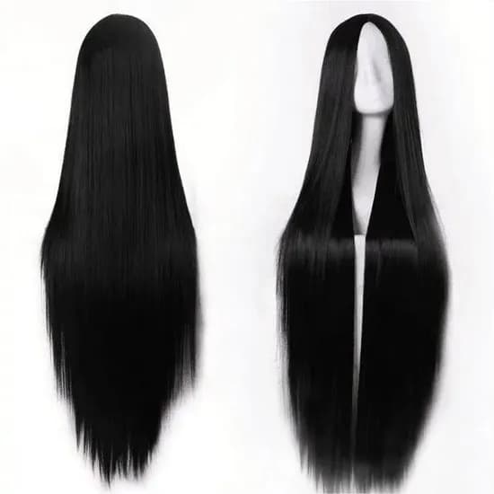 귀신 코스프레 가발 검은색 70cm 1개