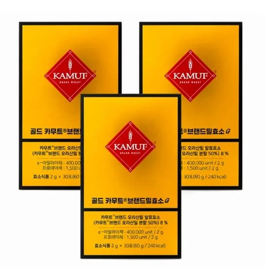그레인온 골드 카무트 브랜드밀효소, 30포, 3박스