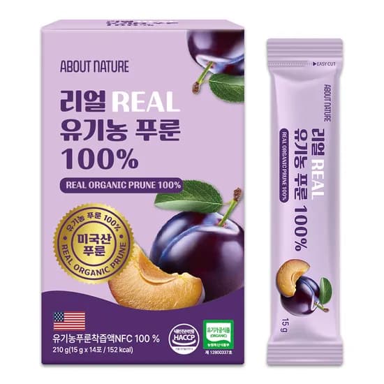 어바웃네이처 유기농 푸룬 100% 스틱 210ml 3개