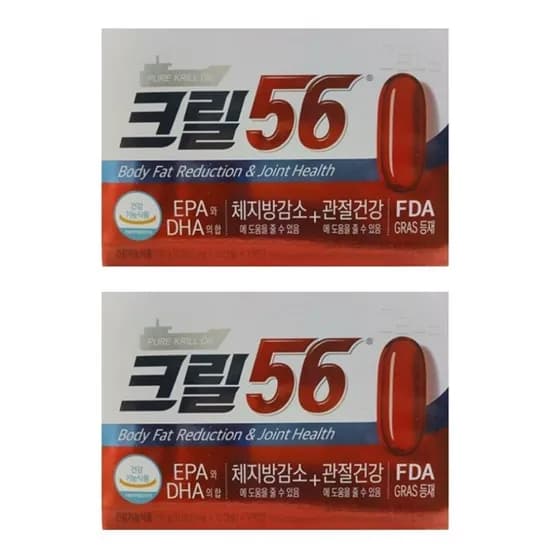 펄세스 크릴56 크릴오일 1000mg 30정 2개