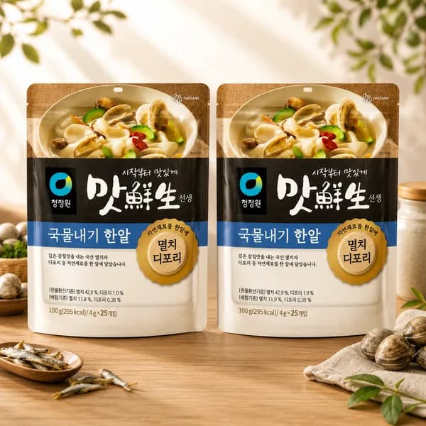 청정원 맛선생 멸치디포리 국물내기 한알 25p 100g 2개