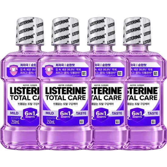 리스테린 토탈케어 마일드 250ml 4개