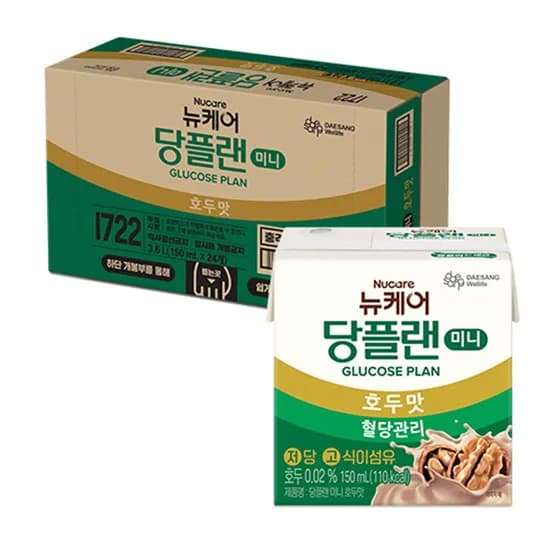 대상웰라이프 뉴케어 당플랜 미니 호두맛 150ml 24개