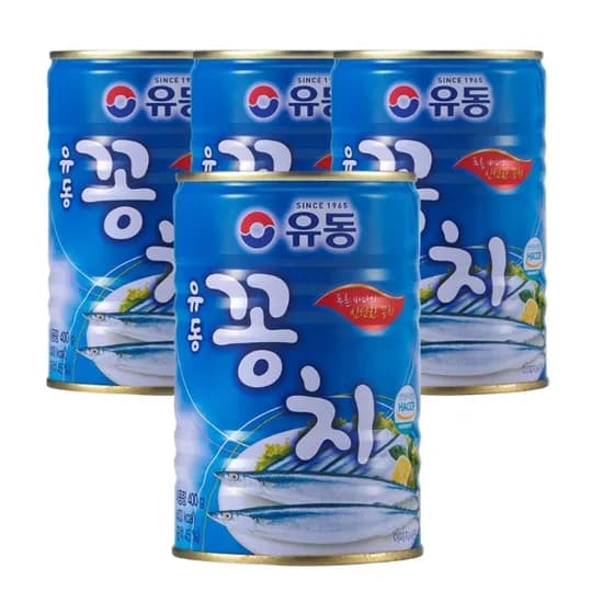 유동 꽁치 통조림 400g 4개