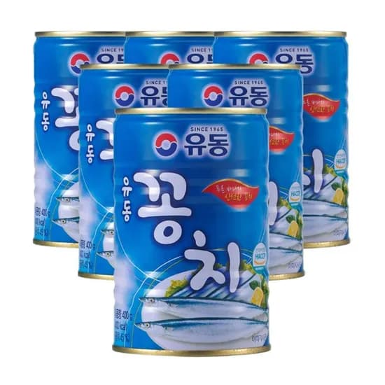 유동 꽁치 통조림 400g 6개