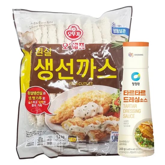 오뚜기 오쉐프 흰살생선까스 외 청정원 타르타르소스 1.5kg 1세트