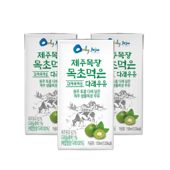 제주목장 목초먹은 다래우유, 150ml, 24팩, 1박스