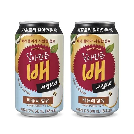 갈아만든배 저칼로리 340ml 24캔