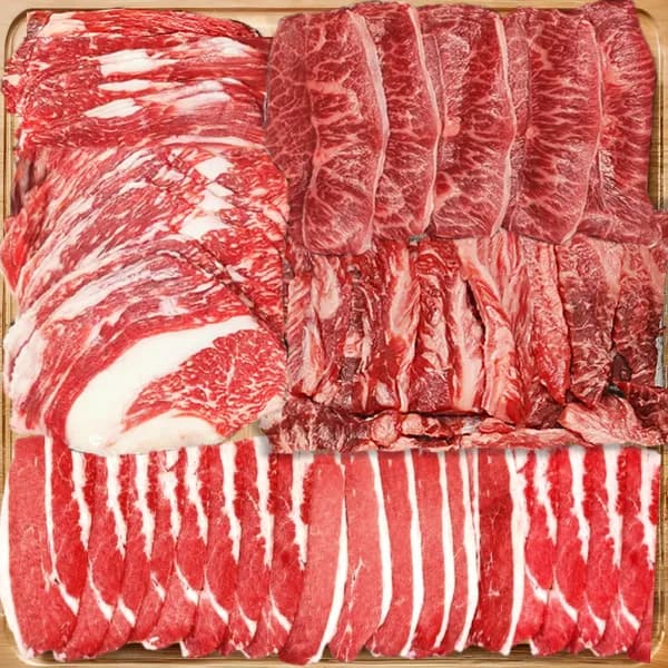 더예쁜한우 소고기 구이용 모듬세트 (소갈비살 500g + 우삼겹 500g) 1kg