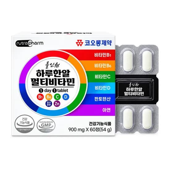 코오롱제약 올인원 하루한알 멀티비타민 60정 6개