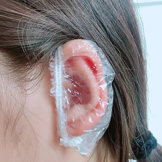일회용 방수 이어캡 투명 100개
