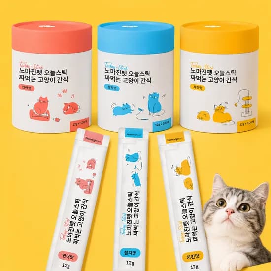 노마진펫 오늘스틱 고양이츄르 짜먹는간식, 연어, 20g, 100개입, 1개
