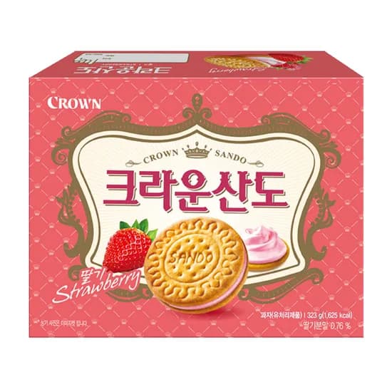 크라운제과 산도 딸기 딸기맛 323g 1개