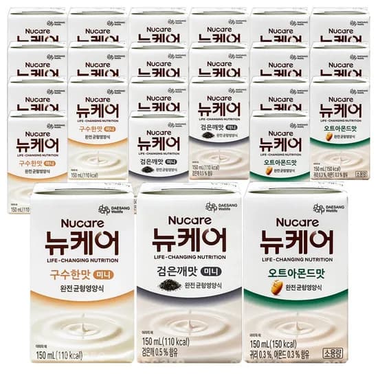 대상웰라이프 뉴케어 구수한맛 외 2종 소용량 완전균형영양식 150ml 24개