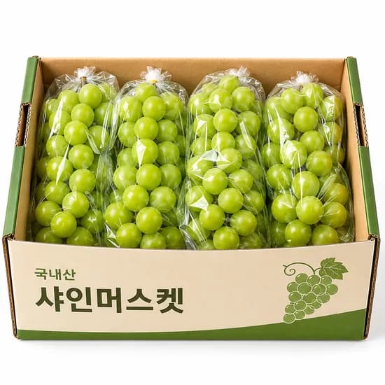 꿀농원 샤인머스캣, 4-6수, 2kg, 1박스