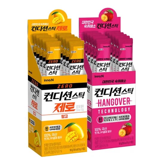 이노엔 컨디션스틱 제로 망고맛 10개 외 자두맛 10개 18g 20개