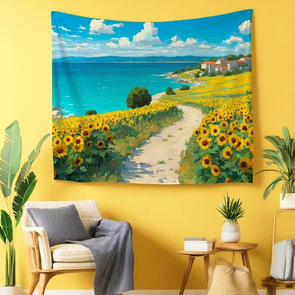 노아갤러리 인테리어 가리개천 패브릭 포스터 37 해바라기와 꿈 150x130cm