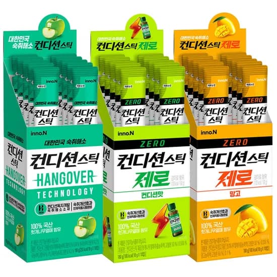 이노엔 컨디션스틱 그린애플 10개 외 2종 30개 28,900원