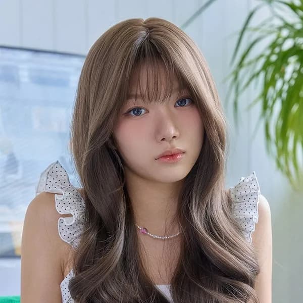 핑크에이지 페이즐리 논클립 통가발 레이어드 루즈펌 SL20D 애쉬코코아