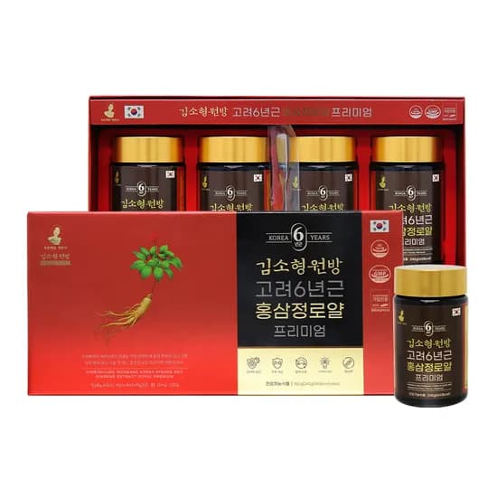 김소형원방 고려6년근 홍삼정로얄 240g 4병 1박스