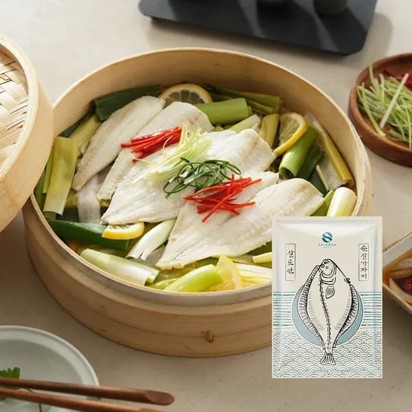 살로만 가시제거 순살 가자미 1kg 10팩